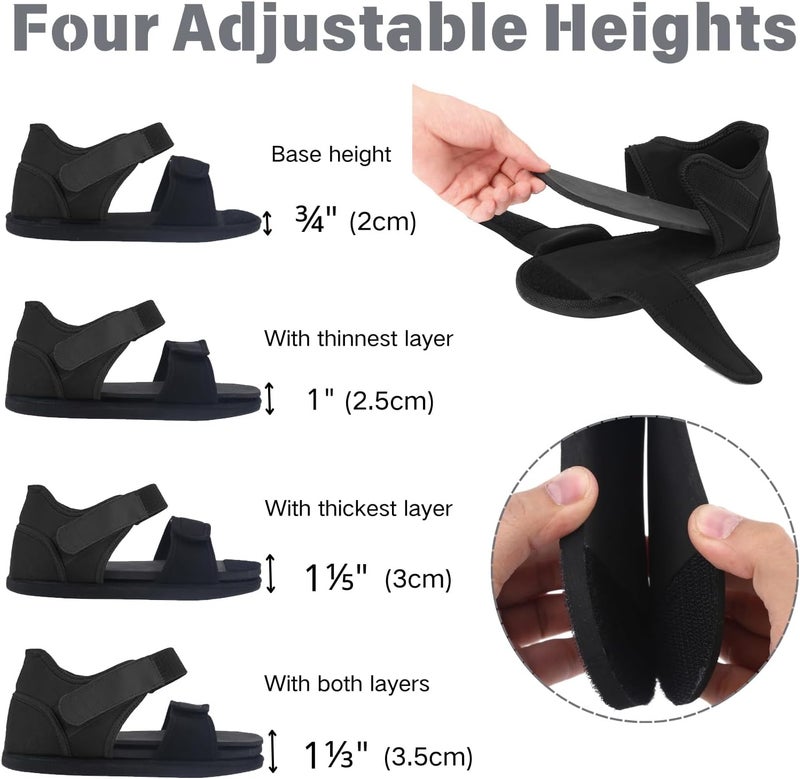 Mathgetin Shoe Balancer for Use with Walking Boot and Uneven Legs, Shoe Leveler for Leg Length Discrepancy, Flat Shoes Lift for Left or Right Foot - Image 2